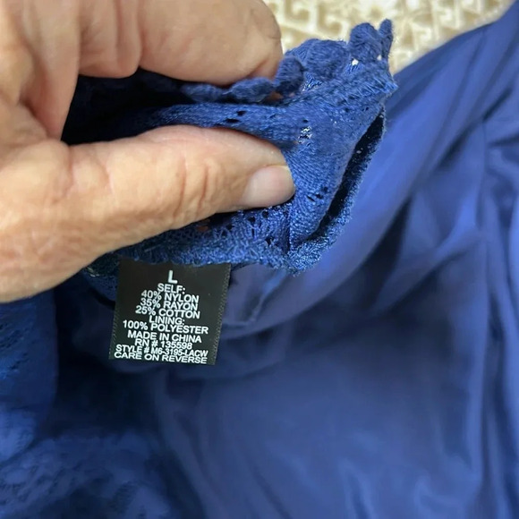 Cure Royal Blue Shift Dress Embellished SzL - Picture 11 of 12